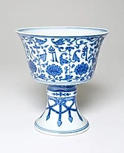 Stem Cup with Peony Flowers by Unknown