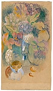 Still Life with Cat by Paul Gauguin