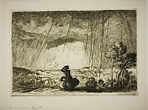 Storm on the Dune by Louis Auguste Lepère