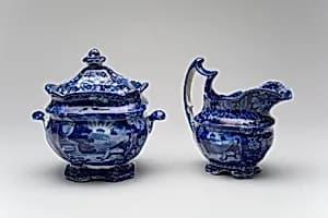 Sugar Bowl and Creamer by Unknown