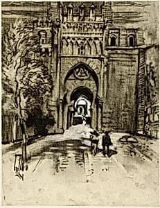 Superb Puerta del Sol by Joseph Pennell