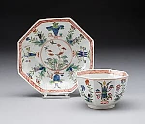 Tea Bowl and Saucer by Worcester Porcelain Factory