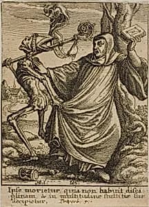 The Abbott and Death by Wenceslaus Hollar