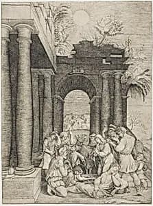 The Adoration of the Shepherds by Master H.E.