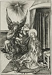 The Annunciation by Martin Schongauer