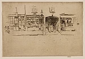 The Barber's Shop, Chelsea by James McNeill Whistler