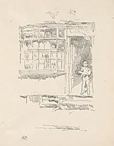 The Barber's Shop in the Mews by James McNeill Whistler