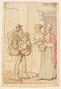 The Basket Seller by Thomas Rowlandson