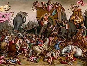 The Battle of Zama by After Cornelis Cort