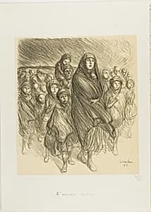 The Belgian Exodus by Théophile-Alexandre Pierre Steinlen
