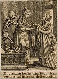 The Bride and Death by Wenceslaus Hollar