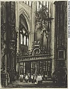 The Choir, Toledo by Joseph Pennell