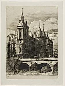 The Clock Tower, Paris by Charles Meryon