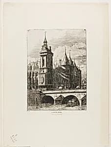 The Clock Tower, Paris by Charles Meryon