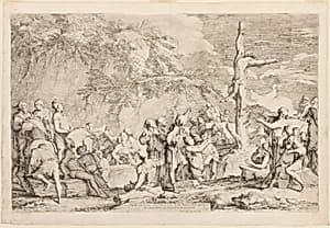 The Crucifixion of Polycrates by Salvator Rosa