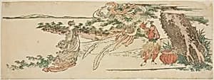 The Feather Robe (Hagoromo) by Katsushika Hokusai
