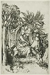 The Flight into Egypt by Martin Schongauer
