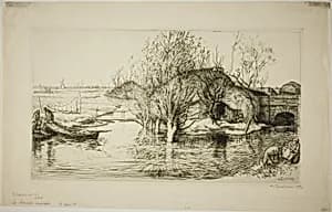 The Flooded Hovel by Louis Auguste Lepère