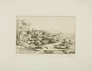 The Footbridge by Alphonse Legros