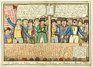 The Freedom of Election by Isaac Robert Cruikshank
