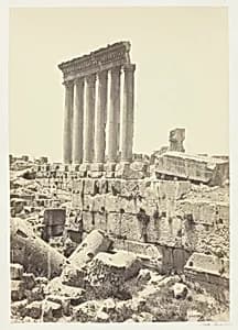 The Great Pillars at Baalbec by Francis Frith
