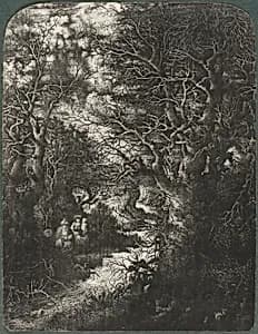 The Holy Family at Rest Beside a Stream by Rodolphe Bresdin