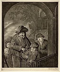 The Hurdy-Gurdy Player by Cornelis Visscher