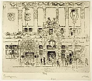 The Institute, Piccadilly by Joseph Pennell