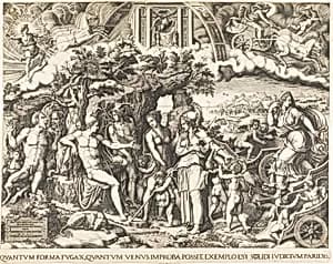 The Judgment of Paris by Giorgio Ghisi