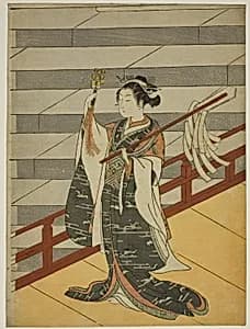 The Kagura Dancer by Suzuki Harunobu