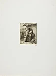 The Knife-Grinder by Charles Émile Jacque