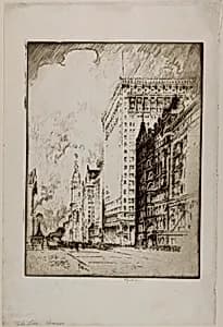 The Lion, Chicago by Joseph Pennell