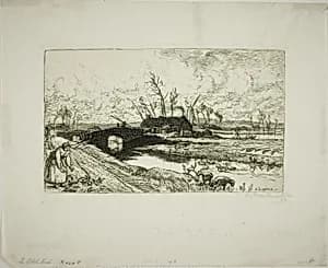 The Little Bridge by Louis Auguste Lepère