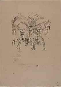 The Long Gallery, Louvre by James McNeill Whistler
