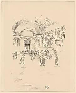 The Long Gallery, Louvre by James McNeill Whistler