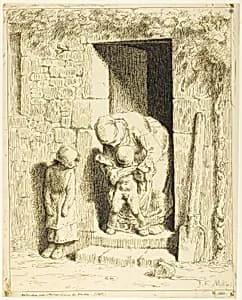 The Maternal Precaution by Jean François Millet