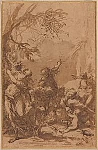 The Nurturing of Jupiter by Salvator Rosa