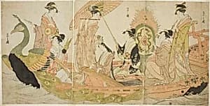 The Peacock Boat by Chôbunsai Eishi