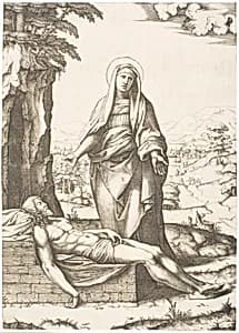 The Pietà by Marcantonio Raimondi