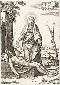 The Pietà by Marcantonio Raimondi