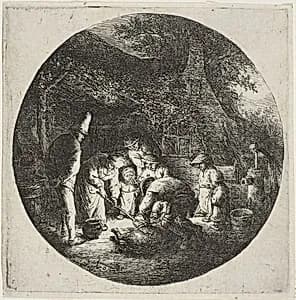 The Pigkillers by Adriaen van Ostade