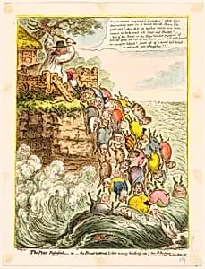 The Pigs Possessed by James Gillray