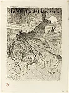 The Rabbits' Waltz by Henri de Toulouse-Lautrec