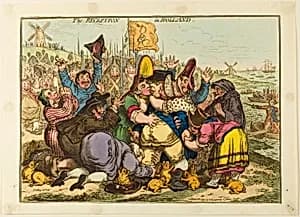 The Reception in Holland by James Gillray