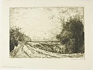 The Road to Houssoye by Louis Auguste Lepère