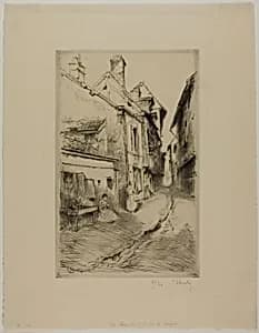 The School Street, Troyes by Gustave Leheutre