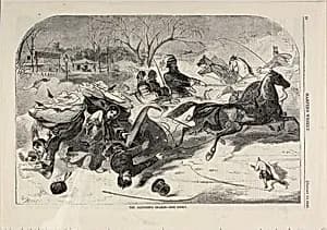 The Sleighing Season—the Upset by Winslow Homer