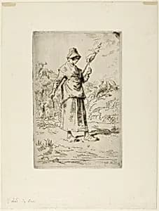 The Spinner by Jean François Millet