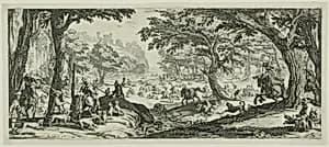 The Stag Hunt by Jacques Callot