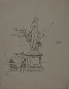 The Statue, Luxembourg Gardens by James McNeill Whistler
